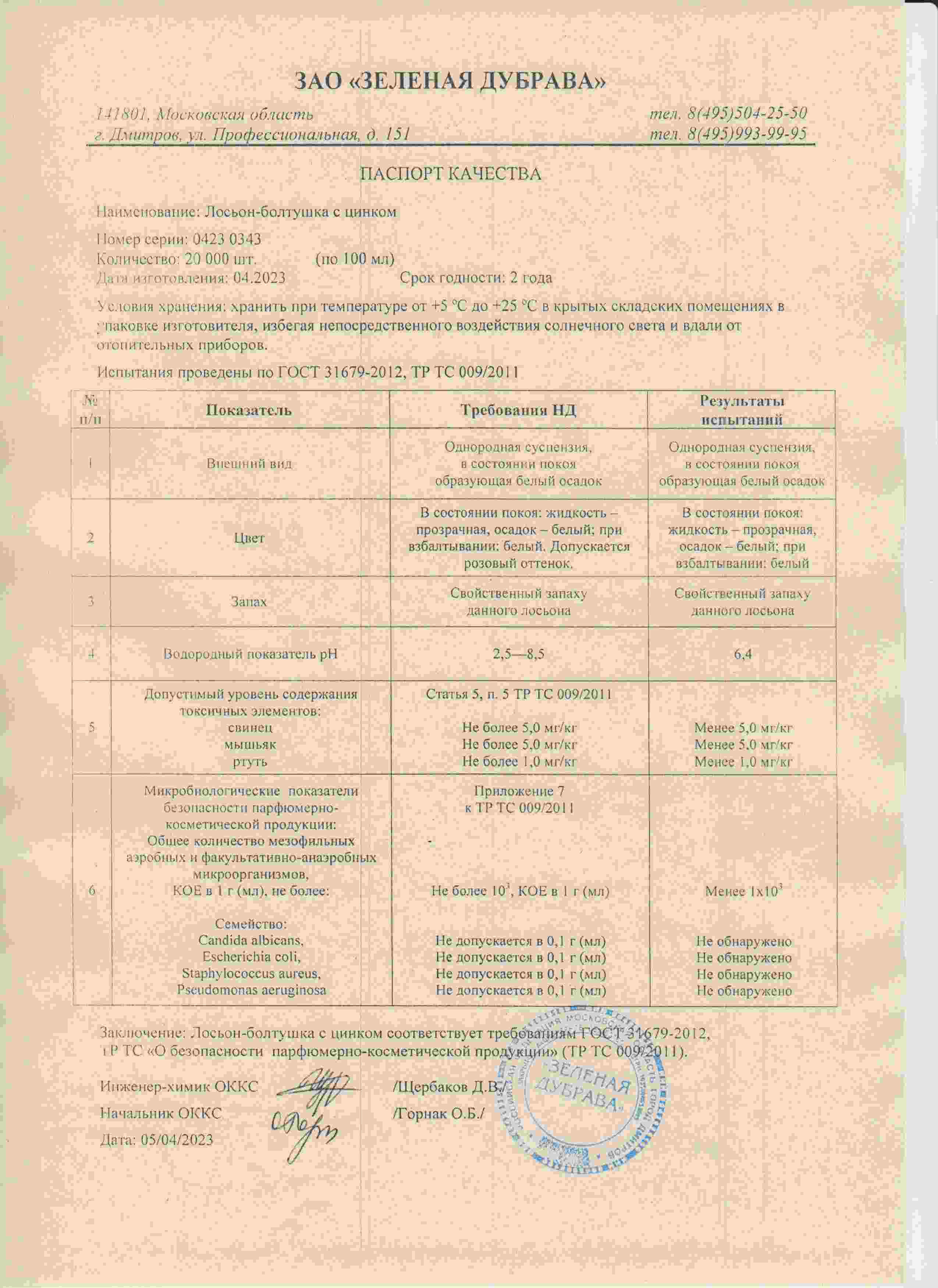 Паспорт №042023